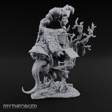 Smoke Billowing Mimic Cottage Miniature for Dungeons and Dragons, Pathfinder or other TTRPGs