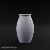 Smooth-Fired Wide-Bellied Ceramic Storage Urn Miniature for Dungeons and Dragons, Pathfinder or other TTRPGs