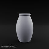 Smooth-Fired Wide-Bellied Ceramic Storage Urn Miniature for Dungeons and Dragons, Pathfinder or other TTRPGs