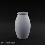 Smooth-Fired Wide-Bellied Ceramic Storage Urn Miniature for Dungeons and Dragons, Pathfinder or other TTRPGs