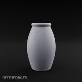 Smooth-Fired Wide-Bellied Ceramic Storage Urn Miniature for Dungeons and Dragons, Pathfinder or other TTRPGs