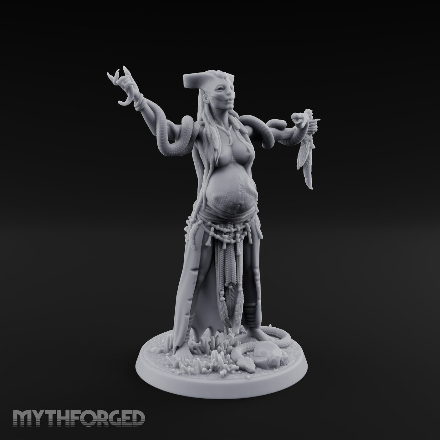 Snake Entwined Vessel of Yig Miniature for Dungeons and Dragons, Pathfinder or other TTRPGs
