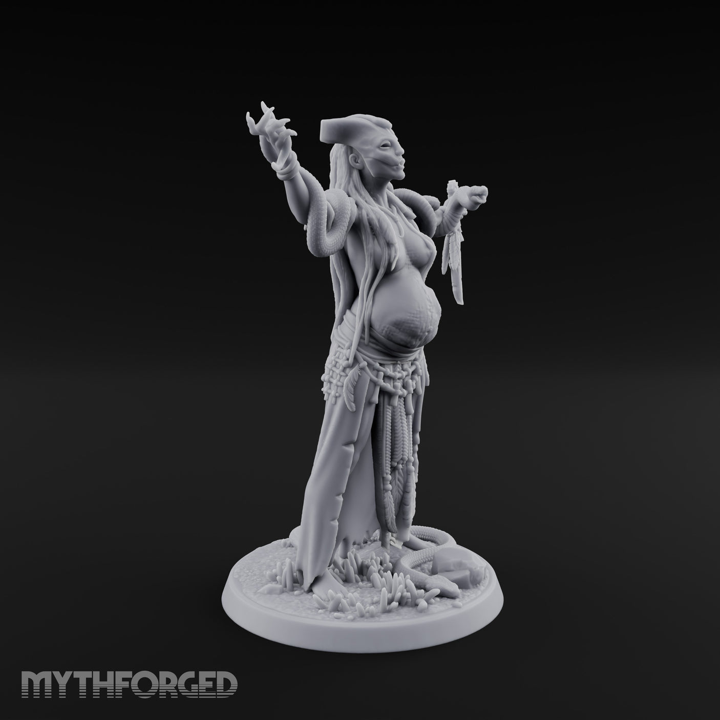 Snake Entwined Vessel of Yig Miniature for Dungeons and Dragons, Pathfinder or other TTRPGs