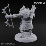 Snarling Bow Drawing Pig Orc Archer A Miniature for Dungeons and Dragons, Pathfinder or other TTRPGs
