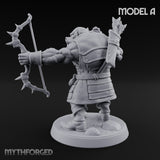 Snarling Bow Drawing Pig Orc Archer A Miniature for Dungeons and Dragons, Pathfinder or other TTRPGs