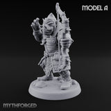 Snarling Bow Drawing Pig Orc Archer A Miniature for Dungeons and Dragons, Pathfinder or other TTRPGs