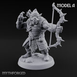 Snarling Bow Drawing Pig Orc Archer A Miniature for Dungeons and Dragons, Pathfinder or other TTRPGs