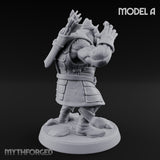 Snarling Bow Drawing Pig Orc Archer A Miniature for Dungeons and Dragons, Pathfinder or other TTRPGs