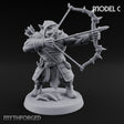 Snarling Bow Drawing Pig Orc Archer C Miniature for Dungeons and Dragons, Pathfinder or other TTRPGs