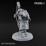 Snarling Bow Drawing Pig Orc Archer C Miniature for Dungeons and Dragons, Pathfinder or other TTRPGs