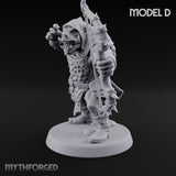Snarling Bow Drawing Pig Orc Archer D Miniature for Dungeons and Dragons, Pathfinder or other TTRPGs