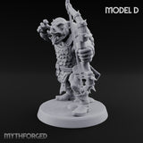Snarling Bow Drawing Pig Orc Archer D Miniature for Dungeons and Dragons, Pathfinder or other TTRPGs