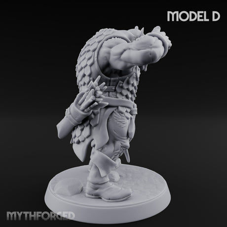 Snarling Bow Drawing Pig Orc Archer D Miniature for Dungeons and Dragons, Pathfinder or other TTRPGs