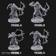 Snarling Bow Drawing Pig Orc Archers — Full Set