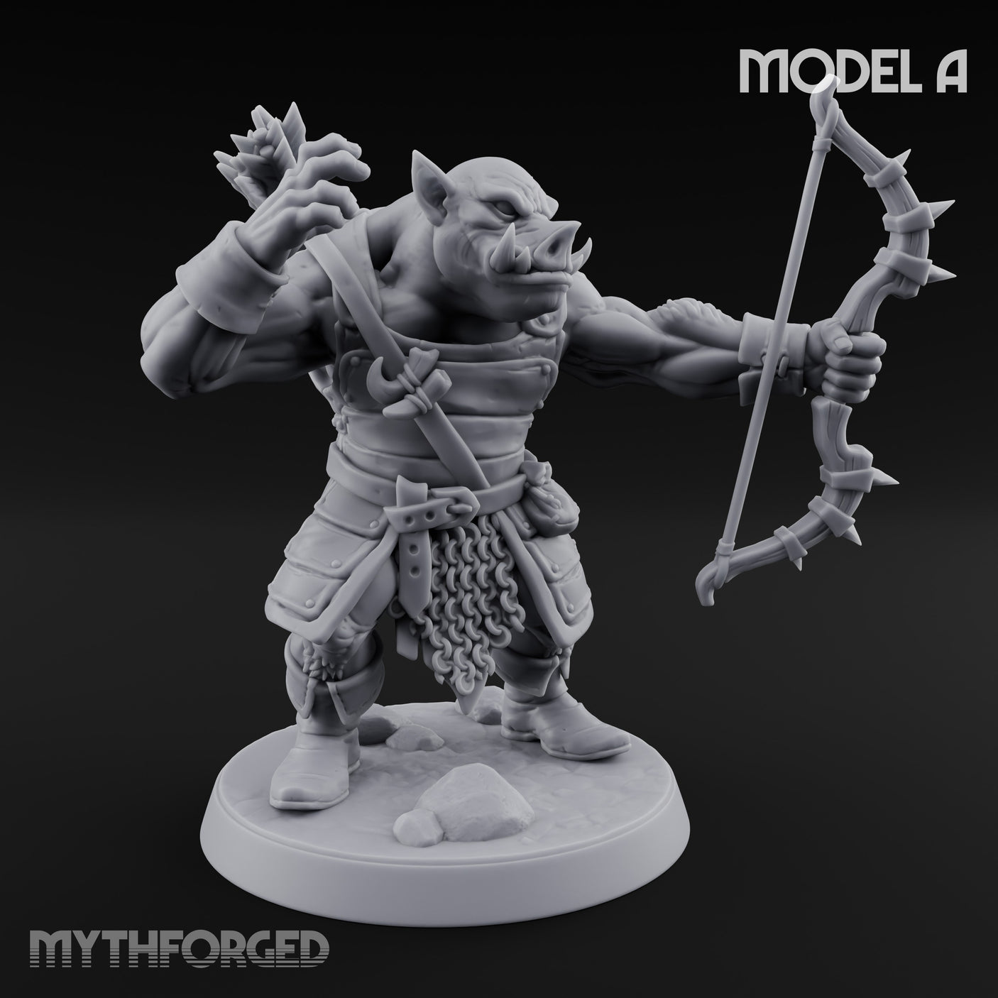 Snarling Bow Drawing Pig Orc Archers — A gallery 1