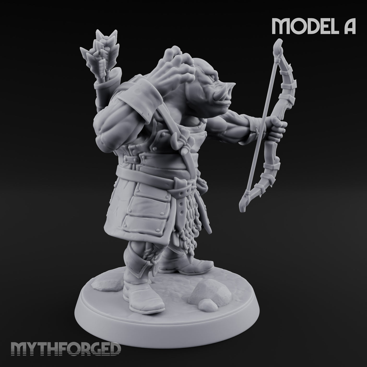 Snarling Bow Drawing Pig Orc Archers — A gallery 2