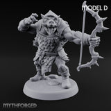Snarling Bow Drawing Pig Orc Archers — D