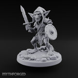 Sneering Blade Raising Goblin Warrior