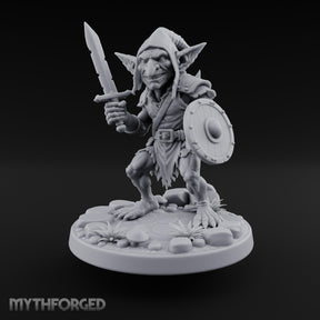 Sneering Blade Raising Goblin Warrior