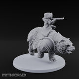 Taking Aim Rifle Bear Rider Miniature for Dungeons and Dragons, Pathfinder or other TTRPGs