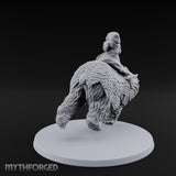 Taking Aim Rifle Bear Rider Miniature for Dungeons and Dragons, Pathfinder or other TTRPGs