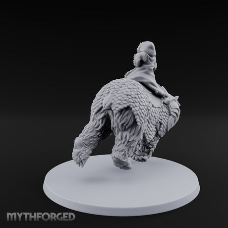Taking Aim Rifle Bear Rider Miniature for Dungeons and Dragons, Pathfinder or other TTRPGs