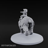 Taking Aim Rifle Bear Rider Miniature for Dungeons and Dragons, Pathfinder or other TTRPGs