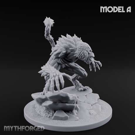 Snarling On Stone Barghest Beasts A Miniature for Dungeons and Dragons, Pathfinder or other TTRPGs