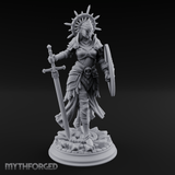 Halo Crowned Defender Aasimar Paladin Miniature for Dungeons and Dragons, Pathfinder or other TTRPGs