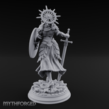 Halo Crowned Defender Aasimar Paladin Miniature for Dungeons and Dragons, Pathfinder or other TTRPGs