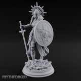 Halo Crowned Defender Aasimar Paladin Miniature for Dungeons and Dragons, Pathfinder or other TTRPGs
