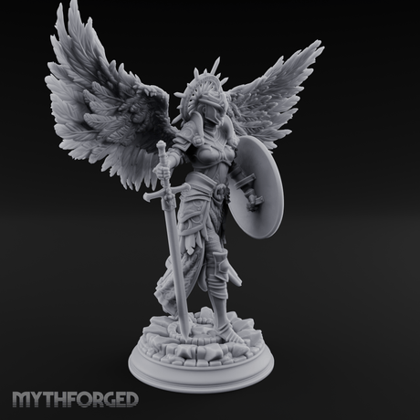 Halo Crowned Defender Aasimar Paladin Miniature for Dungeons and Dragons, Pathfinder or other TTRPGs