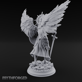 Halo Crowned Defender Aasimar Paladin Miniature for Dungeons and Dragons, Pathfinder or other TTRPGs