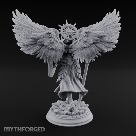 Halo Crowned Defender Aasimar Paladin Miniature for Dungeons and Dragons, Pathfinder or other TTRPGs