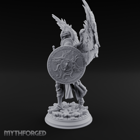 Halo Crowned Defender Aasimar Paladin Miniature for Dungeons and Dragons, Pathfinder or other TTRPGs