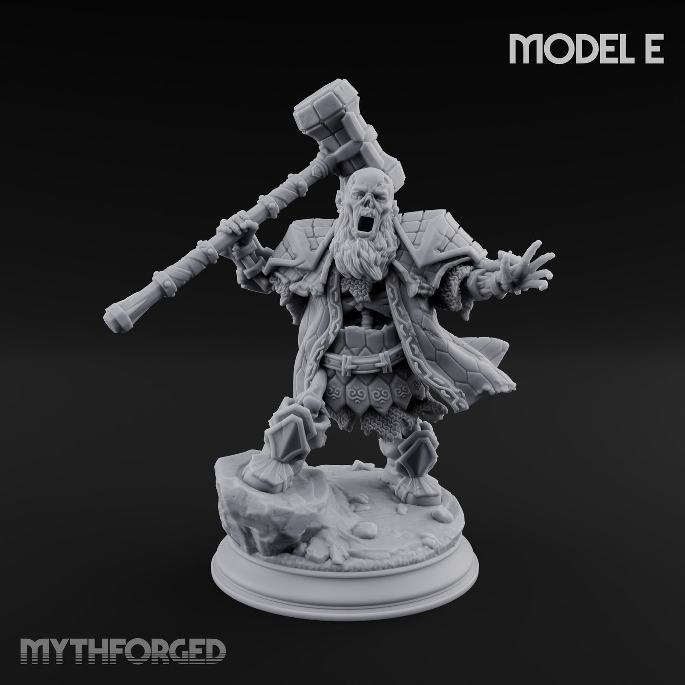 Risen and Roaring Undead Dwarf Warrior E