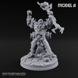 Arms Raised Conjuring Orc Sorcerers A Miniature for Dungeons and Dragons, Pathfinder or other TTRPGs
