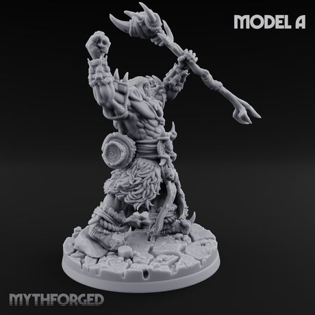 Arms Raised Conjuring Orc Sorcerers A Miniature for Dungeons and Dragons, Pathfinder or other TTRPGs