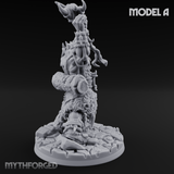 Arms Raised Conjuring Orc Sorcerers A Miniature for Dungeons and Dragons, Pathfinder or other TTRPGs