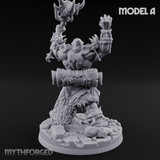 Arms Raised Conjuring Orc Sorcerers A Miniature for Dungeons and Dragons, Pathfinder or other TTRPGs