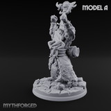 Arms Raised Conjuring Orc Sorcerers A Miniature for Dungeons and Dragons, Pathfinder or other TTRPGs