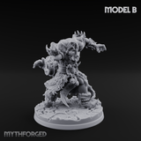 Arms Raised Conjuring Orc Sorcerers Miniature for Dungeons and Dragons, Pathfinder or other TTRPGs