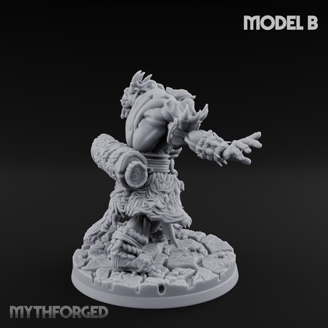 Arms Raised Conjuring Orc Sorcerers B Miniature for Dungeons and Dragons, Pathfinder or other TTRPGs