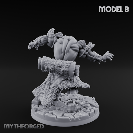 Arms Raised Conjuring Orc Sorcerers B Miniature for Dungeons and Dragons, Pathfinder or other TTRPGs
