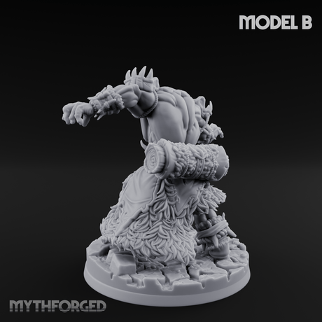 Arms Raised Conjuring Orc Sorcerers B Miniature for Dungeons and Dragons, Pathfinder or other TTRPGs