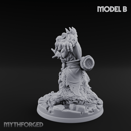 Arms Raised Conjuring Orc Sorcerers B Miniature for Dungeons and Dragons, Pathfinder or other TTRPGs