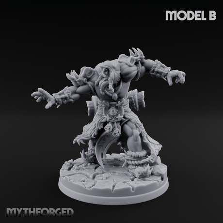 Arms Raised Conjuring Orc Sorcerers B Miniature for Dungeons and Dragons, Pathfinder or other TTRPGs