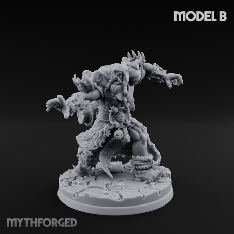 Arms Raised Conjuring Orc Sorcerers B Miniature for Dungeons and Dragons, Pathfinder or other TTRPGs