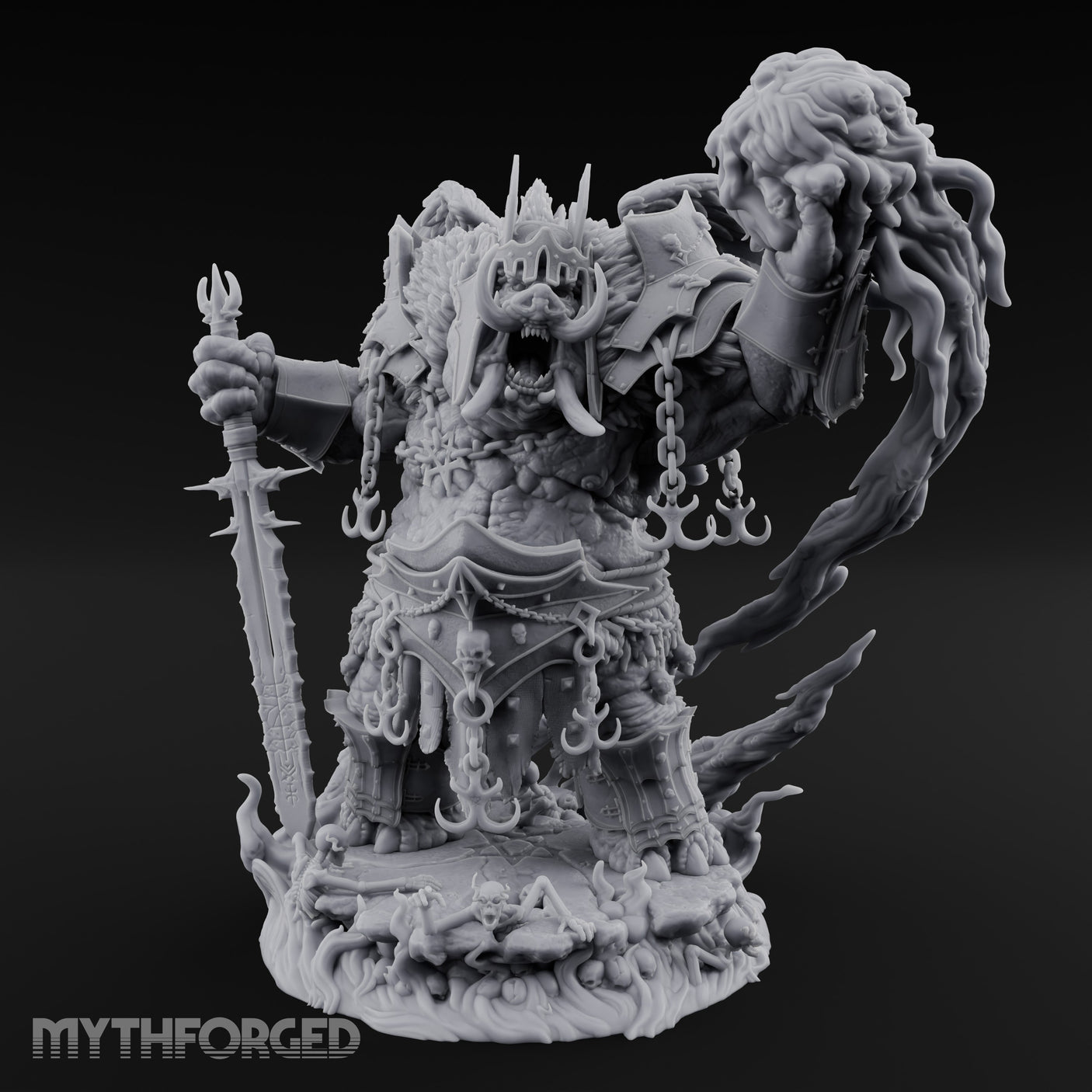 Soul Draining Demon Lord Miniature for Dungeons and Dragons, Pathfinder or other TTRPGs