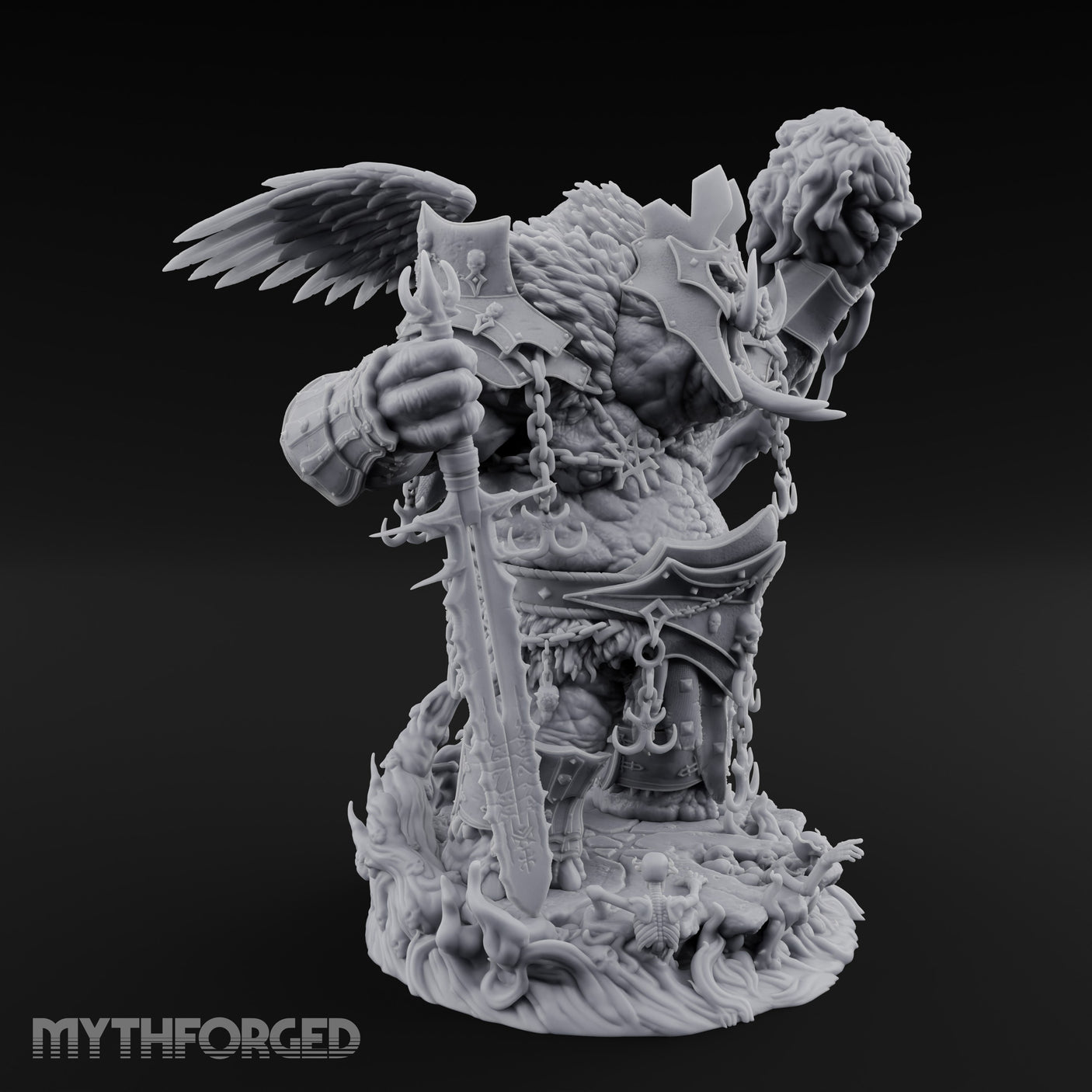 Soul Draining Demon Lord Miniature for Dungeons and Dragons, Pathfinder or other TTRPGs